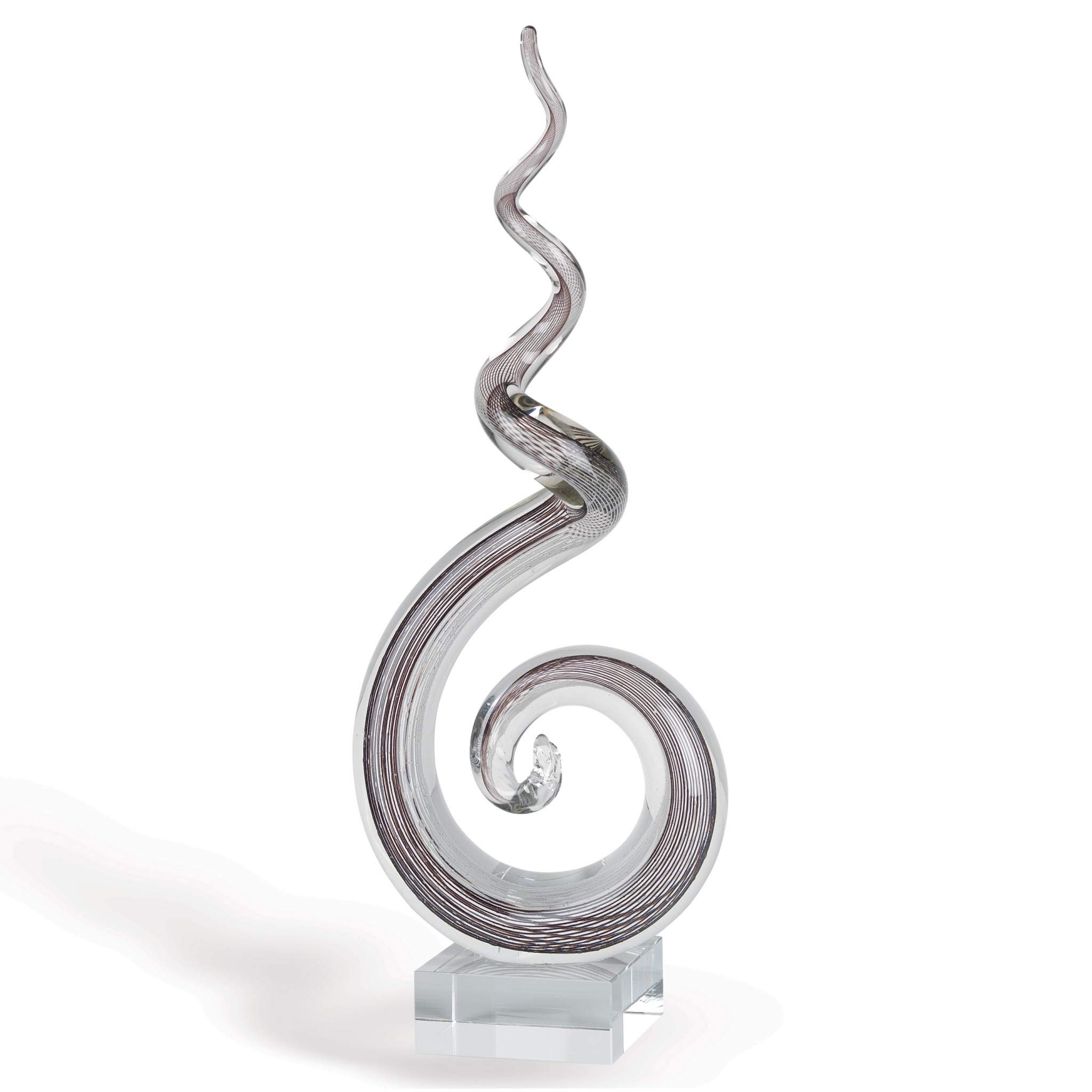 HomeRoots Multicolor Glass Corkscrew Centerpiece - 12