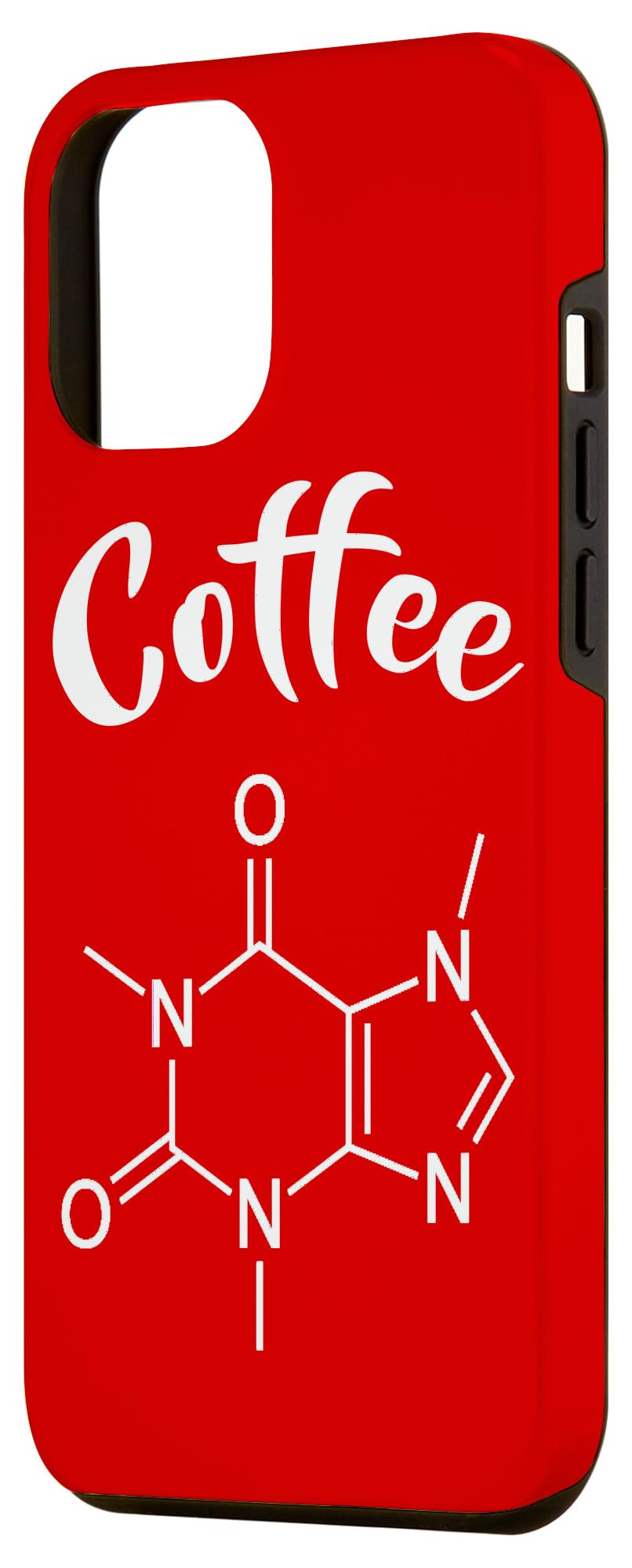 iPhone 12 Pro Max Case with Coffee Design - Caffeine Molecule Phone Cover for Coffee Lovers - Perfect for Coffee Shops, Office & Daily Use