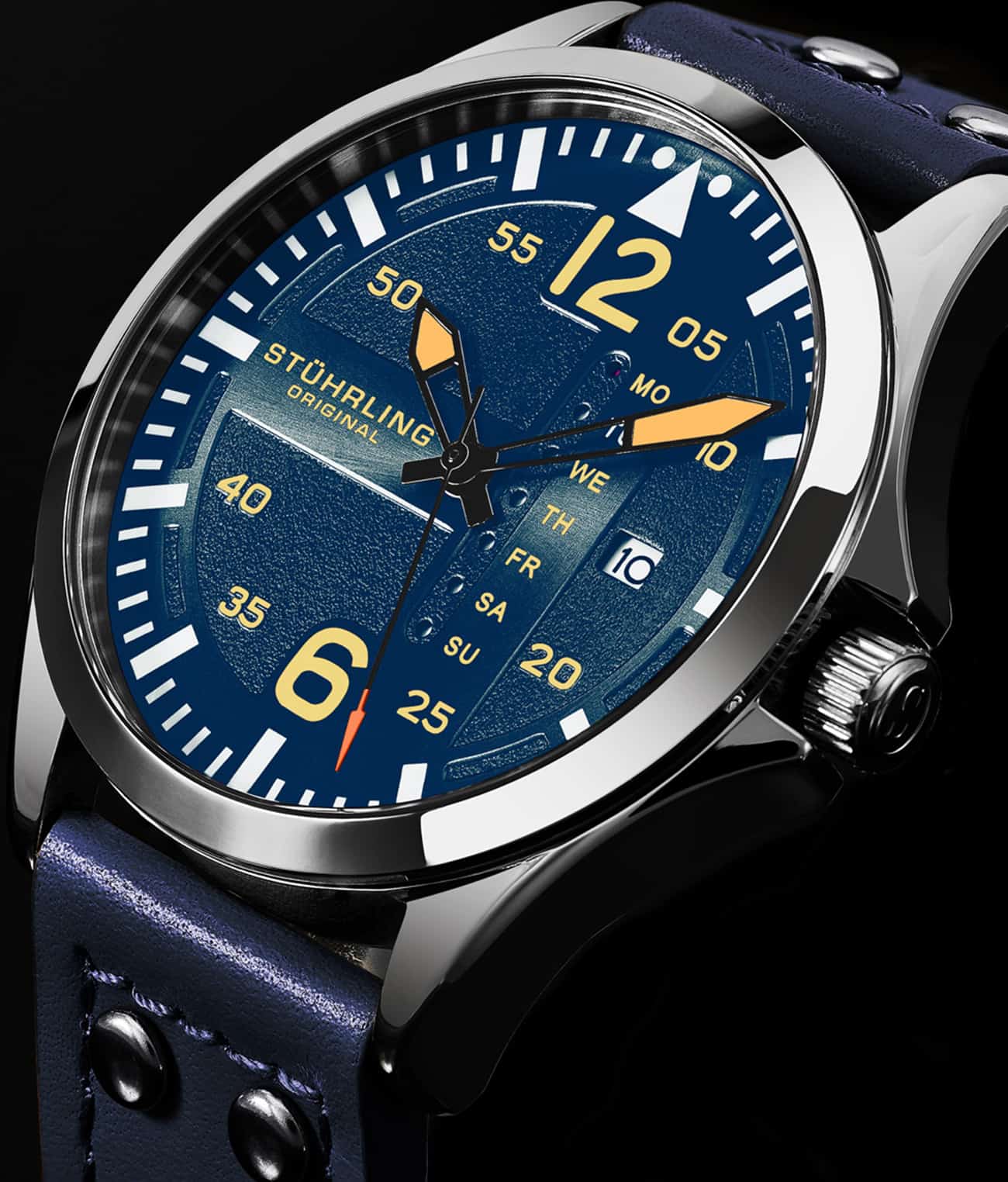 Aeronaut 3916 43mm Quartz Aviator Watch for Men - Stylish Pilot Chronograph for Aviation Enthusiasts & Everyday Wear