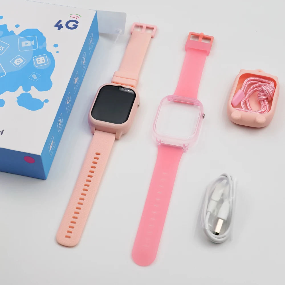 **K26 2024 Newest 4G GPS Smart Watch for Kids - Waterproof Tracker with SOS Call & Real-Time Location - Perfect for School, Outdoor Play & Safety Monitoring**