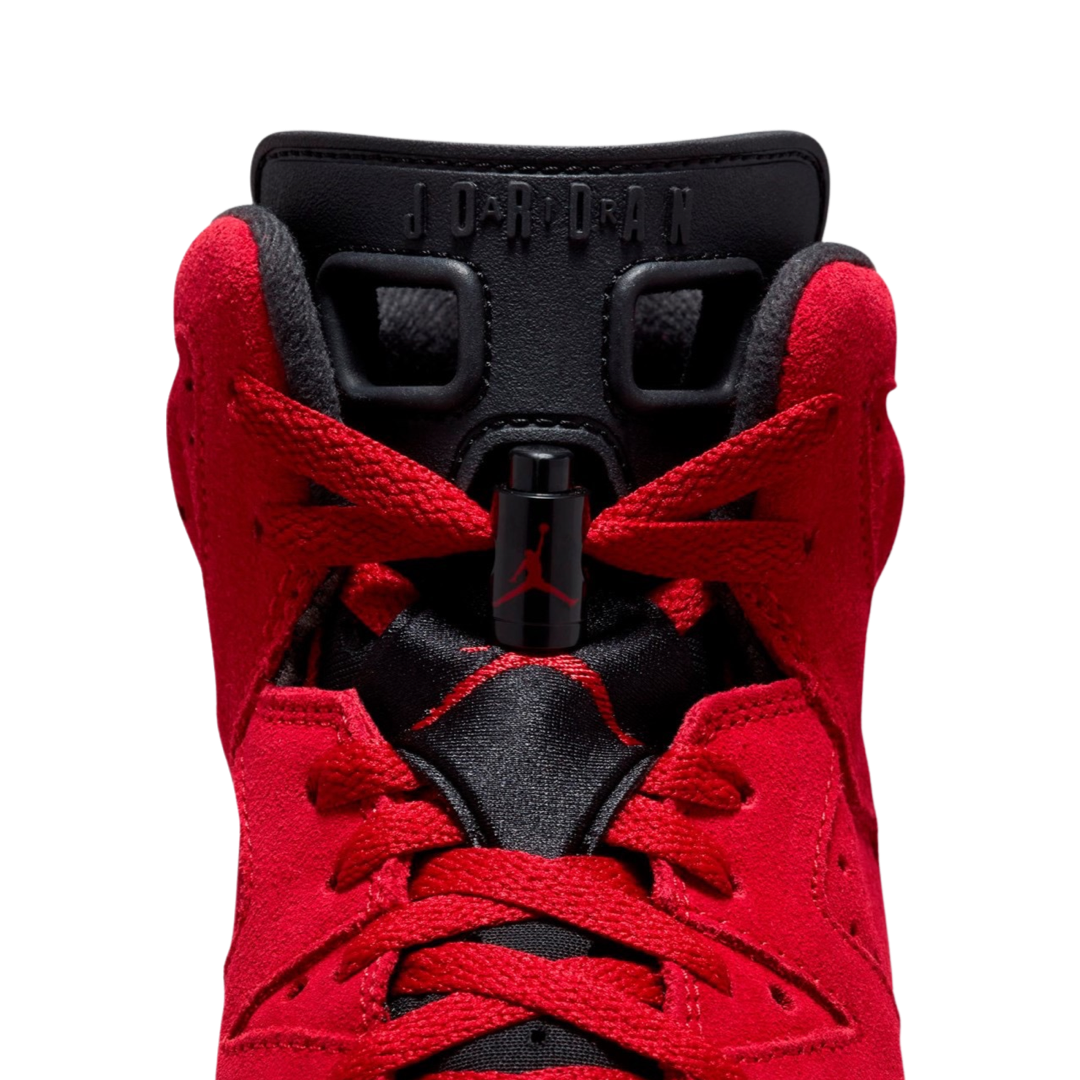 Air Jordan 6 Retro GS Toro Bravo Basketball Shoes - Varsity Red & Black Sneakers for Kids | Perfect for School, Sports & Casual Wear