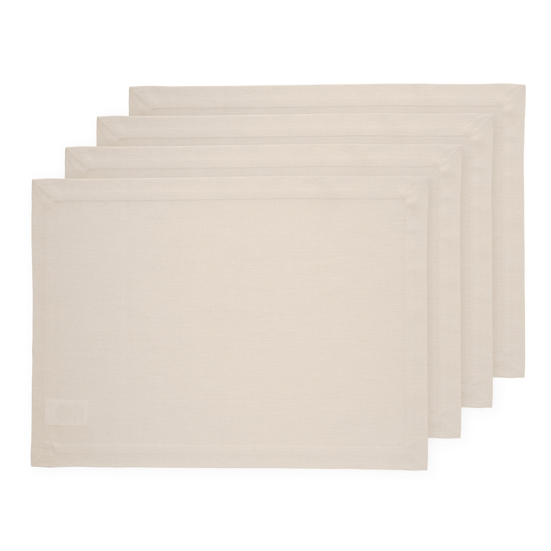 Premium Cotton Linen Placemats Set of 6 - Natural Woven Table Mats for Dining Room Decor - Elegant Place Settings for Dinner Parties & Everyday Use