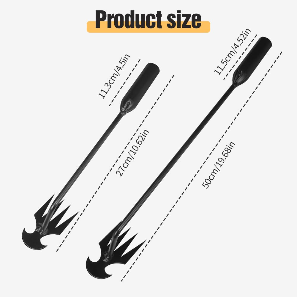 2024 Upgraded 4-Tooth Manganese Steel Weeding Tool - Premium Garden Hand Weeder for Efficient Weed Removal - Durable & Ergonomic Design for Easy Uprooting - Perfect for Lawns, Flower Beds & Vegetable Gardens