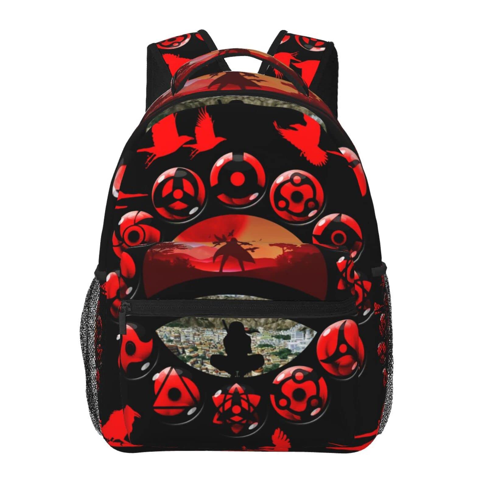 Itachi Backpack Anime Casual Laptop Backpack 16 Inch - Stylish Multi-Pocket School & Travel Backpack for Men & Women - Perfect for College, Work, and Outdoor Adventures