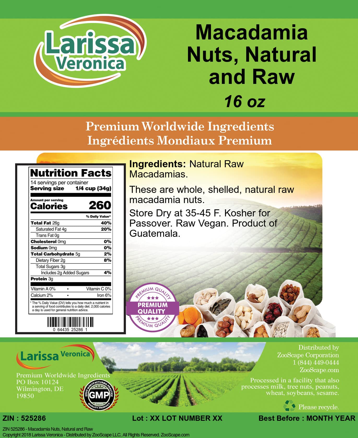 Premium Raw Macadamia Nuts - Natural Unsalted 16oz (2 Pack) | Healthy Snack for Keto, Paleo & Vegan Diets | Perfect for Baking, Salads & Gift Baskets