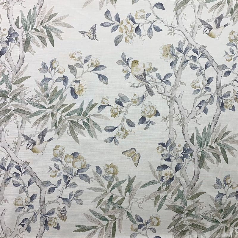 Sparrow Haze Fabric by Mag Fabrics - Soft Beige, Green & Gray Textile for Upholstery, Curtains & Home Decor | Premium Quality 10232