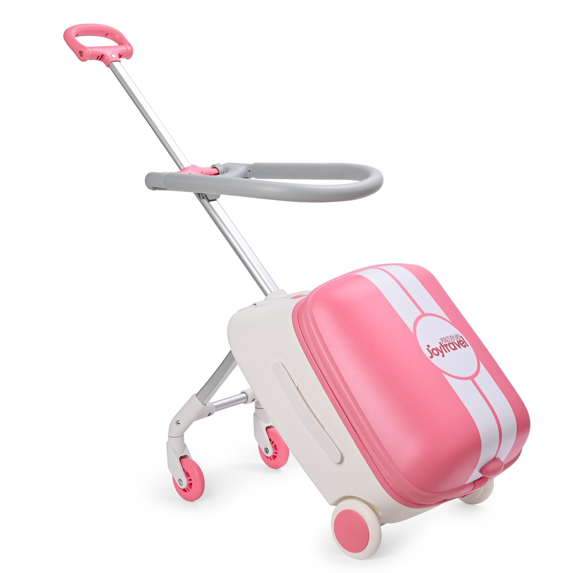 **Pink Kids Ride-On Luggage with 360° Spinner Wheels - Lightweight Carry-On Suitcase for Toddlers & Children - Fun Travel Companion for Airports, Vacations & Family Trips**