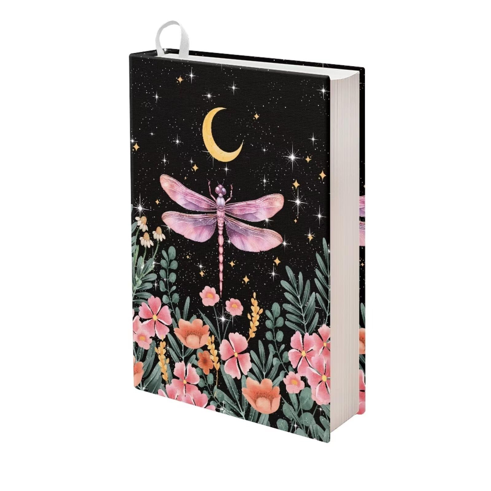 Gomyblomy Moon Dragonfly Print Book Sleeve Cover for Paperbacks & Textbooks (9