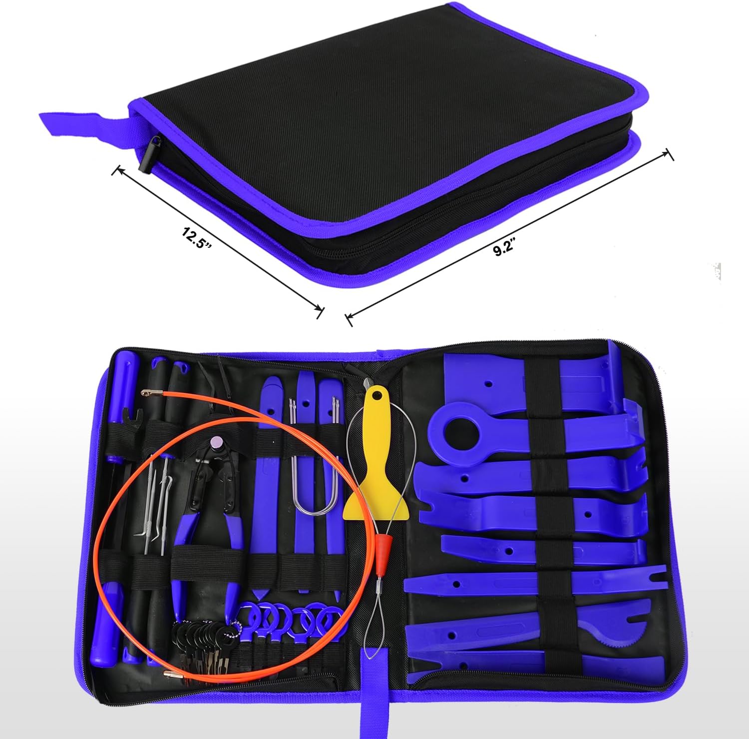 40-Piece Auto Trim Removal Tool Set - Blue - Perfect for Car Interior Detailing & Panel Repair