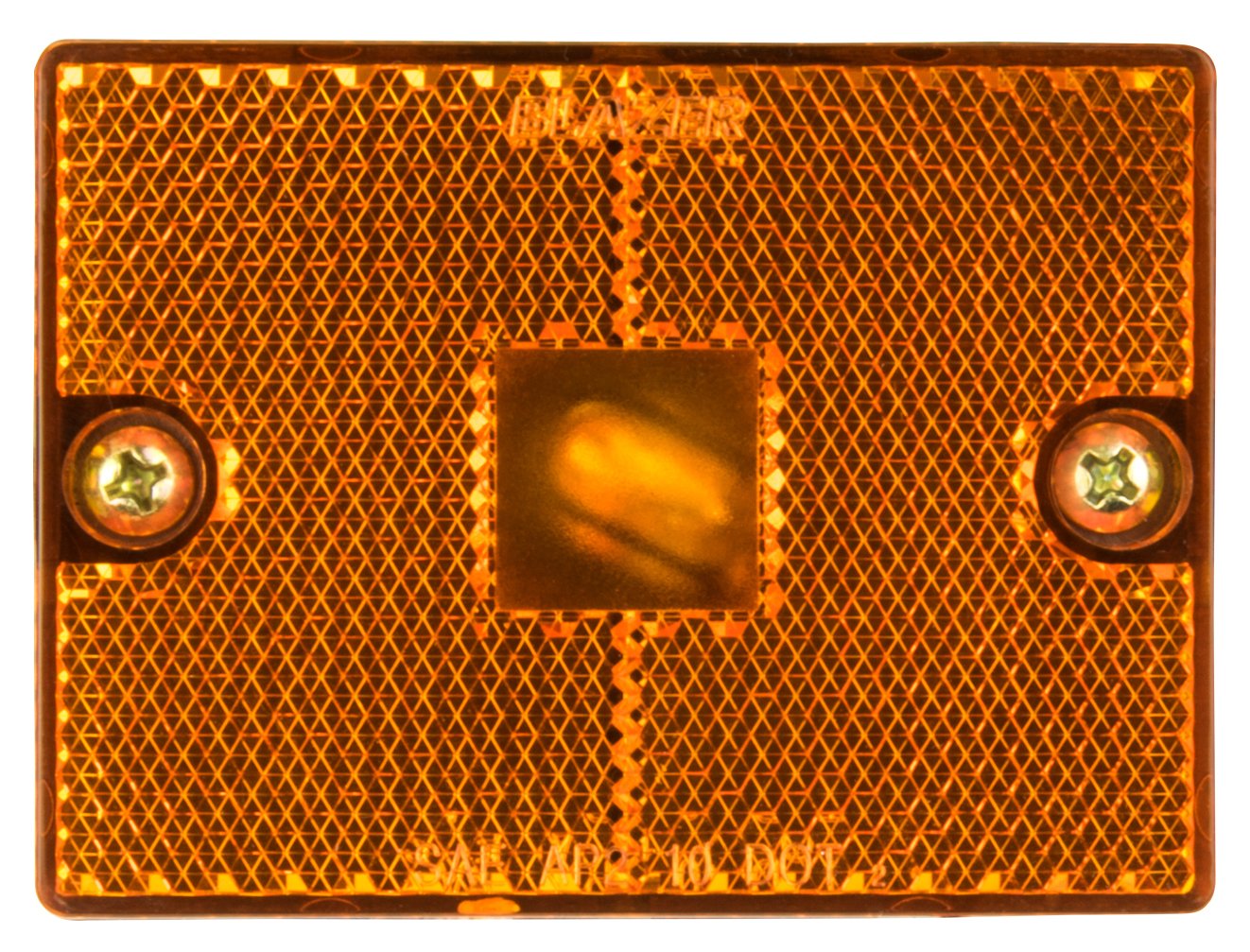 Blazer International T423BA-60 Rectangular Amber Clearance Side Marker Lights with Reflex Reflector - 60 Pack for Trucks, Trailers & Commercial Vehicles Safety Lighting