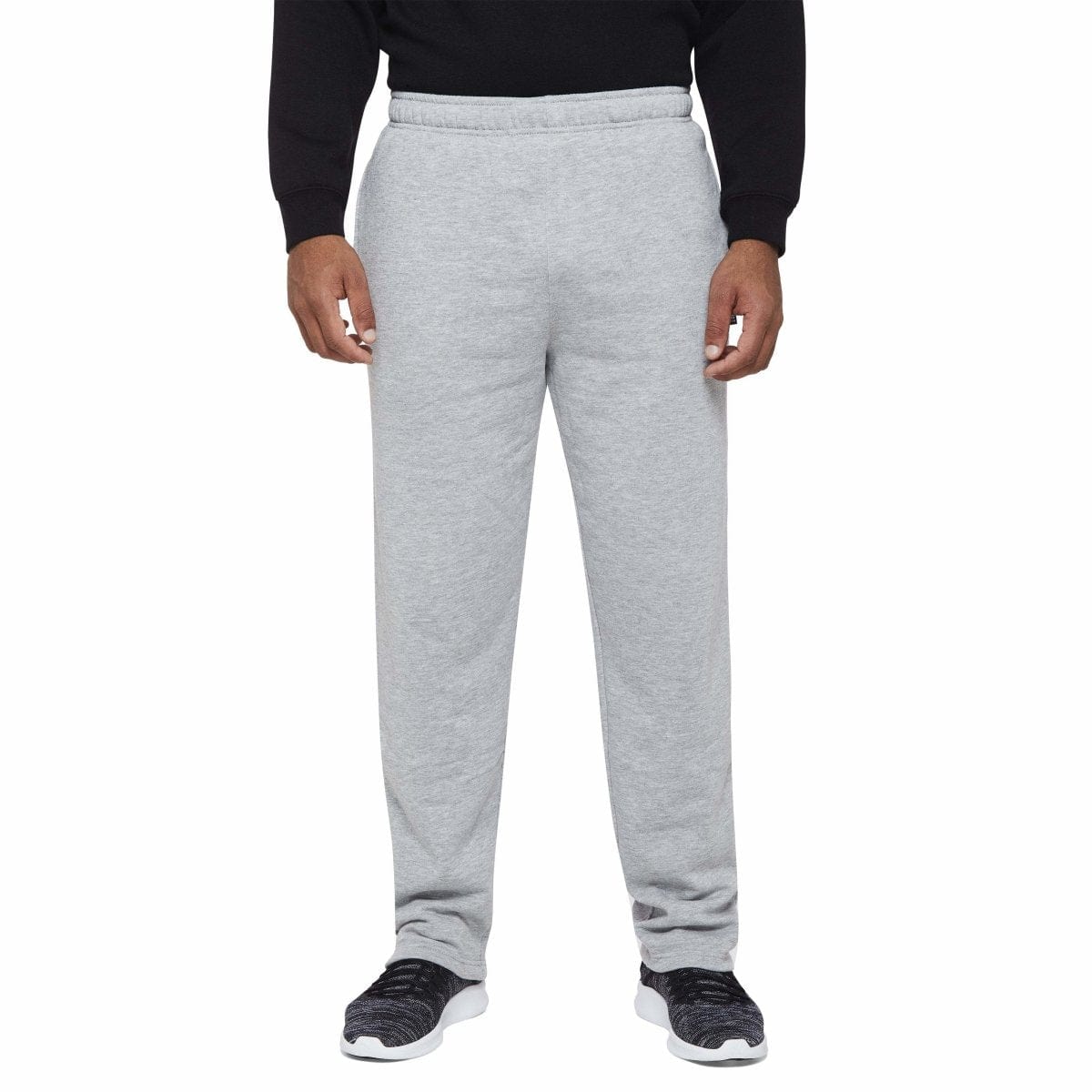 INSPORT Men's Aspen Grey Open Leg Track Pants - Lightweight Joggers for Running, Gym & Lounge - Comfortable Athletic Sweatpants for Men