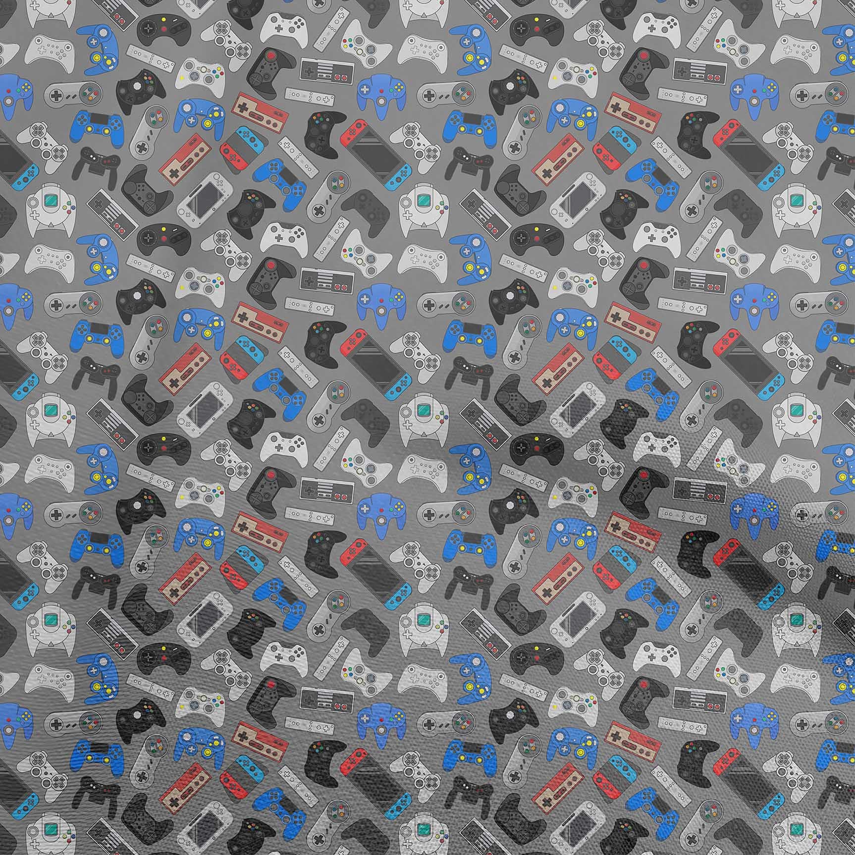 oneOone Cotton Jersey Gray Video Game Printed Fabric - 58 Inch Wide DIY Sewing Material for Clothing, Quilting & Crafts | Soft & Durable Fabric by The Yard for Cosplay, T-Shirts & Home Decor