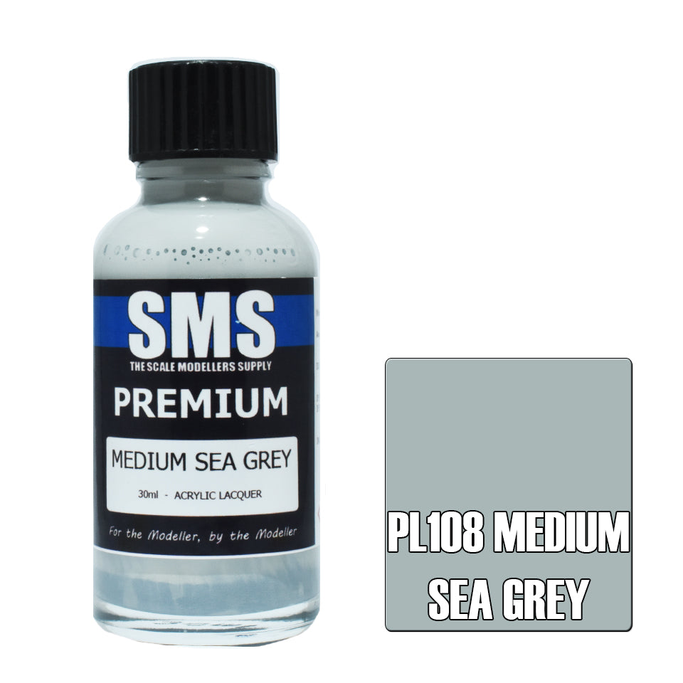Premium 30Ml Airbrush Paint - Medium Sea Grey Acrylic Lacquer for Scale Modelers | High-Quality Hobby Paint for Miniatures, Warhammer, Gundam & DIY Crafts | Perfect for Airbrushing, Detail Painting & Custom Projects