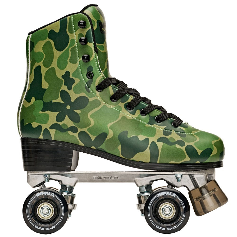 Impala Quad Roller Skates for Women & Men - Camoflora Print Outdoor & Indoor Skates for Fitness, Rink & Street Skating