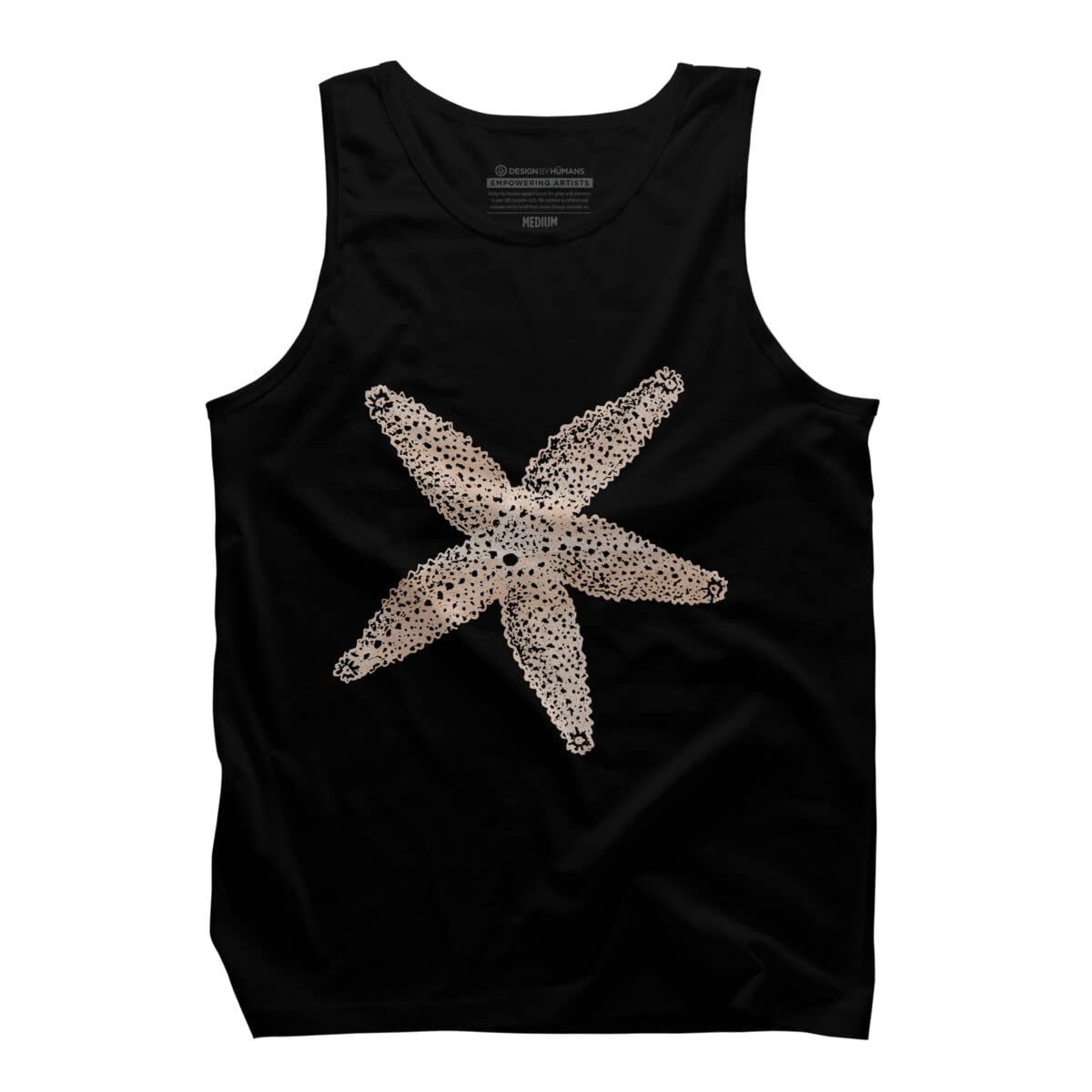 ZenandChic Watercolor Starfish Men's Tank Top - Breathable Cotton Graphic Tee for Beach, Summer & Casual Wear