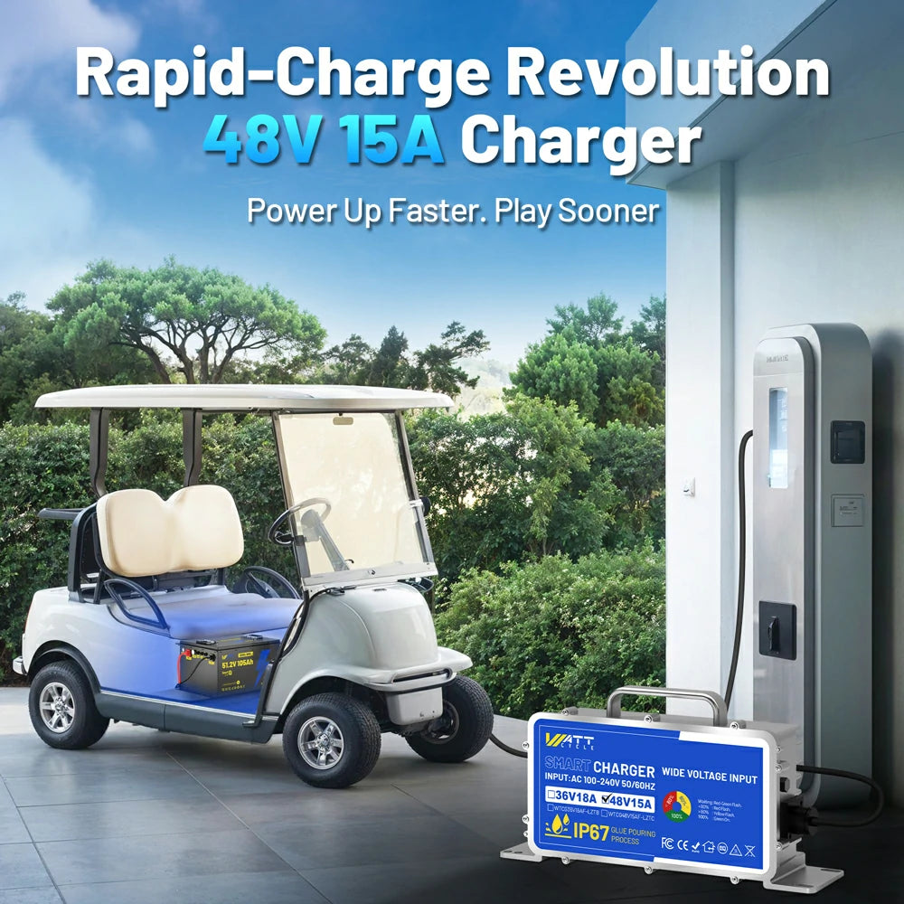 48V 105Ah Lithium Golf Cart Battery - Long Lasting Power for Golf Carts, Electric Vehicles & Off-Grid Applications | Fast Charging & Maintenance-Free Design