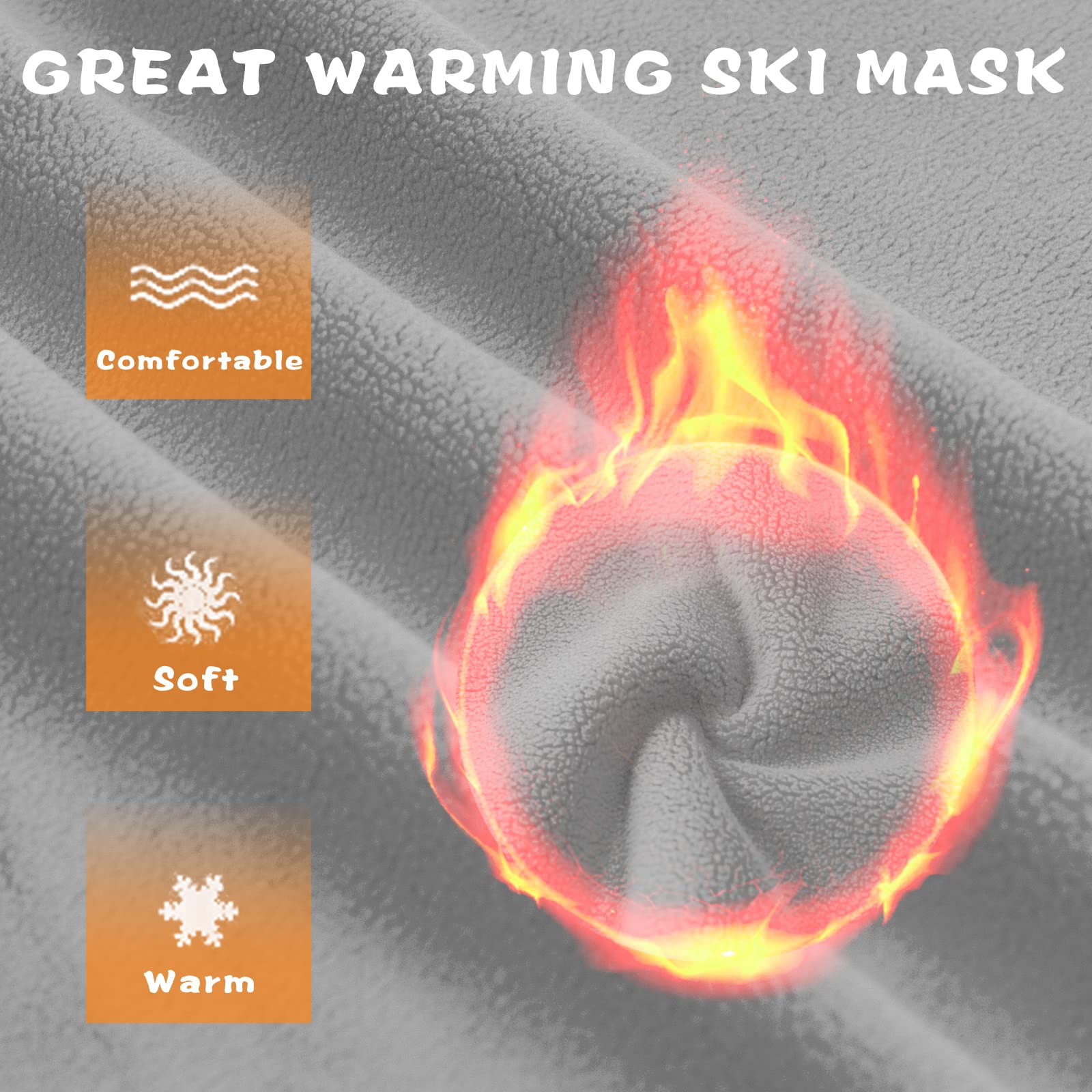 Kids Balaclava Windproof Ski Mask - Winter Face Mask & Neck Warmer for Boys & Girls - Cold Weather Hood for Skiing, Snowboarding & Outdoor Activities