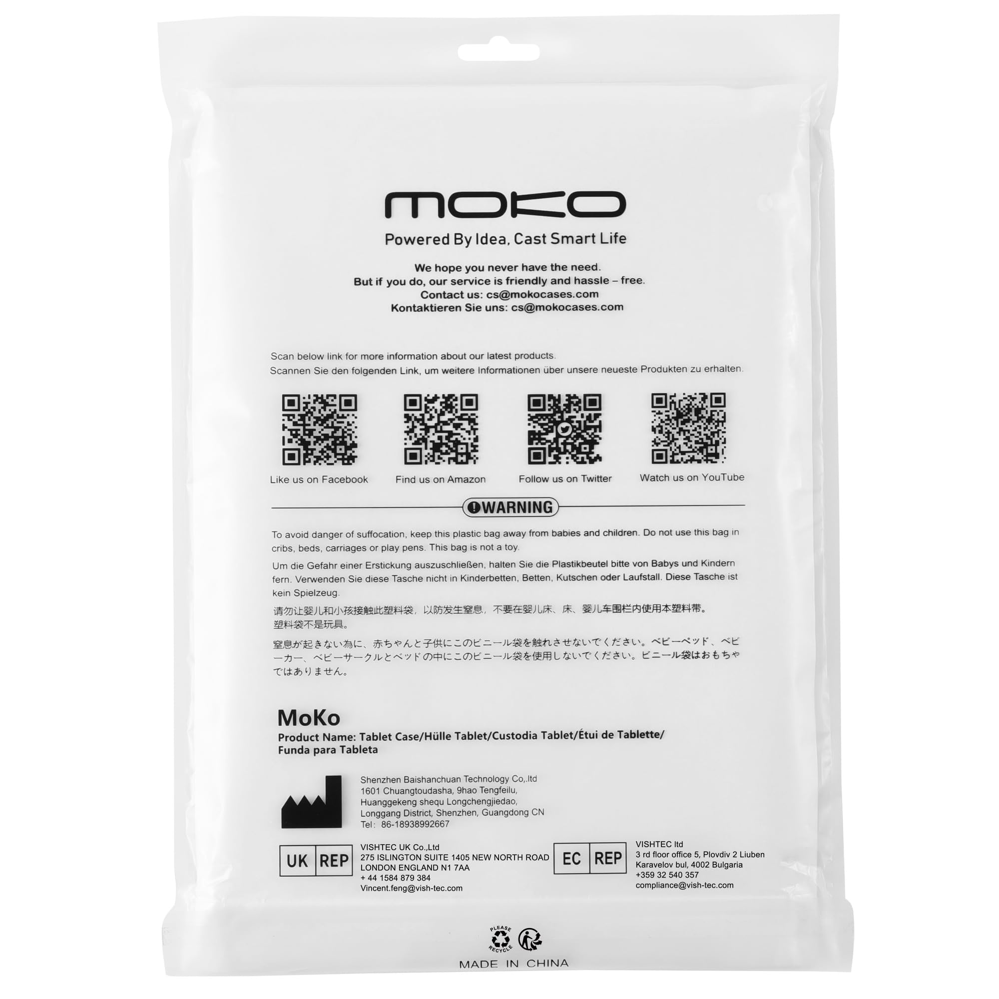 MoKo iPad 11th Gen (2025) & 10th Gen (2022) Case - Slim Protective Cover with Translucent Frosted Back, Auto Wake/Sleep, Touch ID Support - Perfect for Work, School & Travel - Watermelon Design