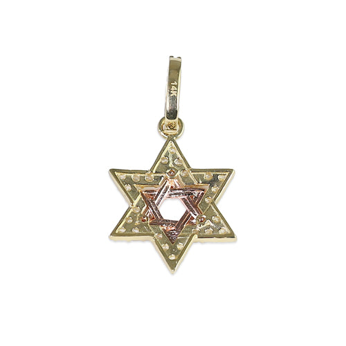 14K Solid Gold Star of David Pendant with CZ Stones - Elegant Jewish Jewelry for Men & Women - Perfect for Hanukkah, Bar Mitzvah & Everyday Wear