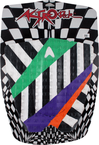 Astrodeck 008 Short Tail Vertical Traction Skateboard Deck - Black/White - Perfect for Street Skating & Park Tricks