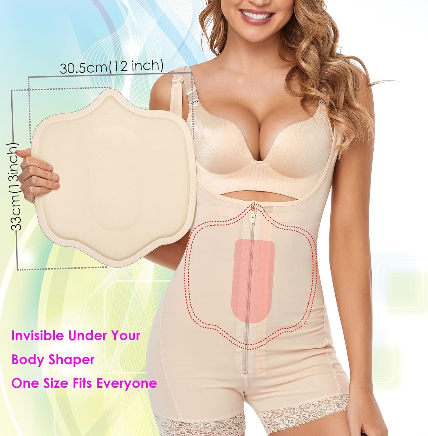 Post-Surgery Abdominal Compression Board for Liposuction Recovery - Firm Support for Tummy Tuck & Lipo Foam - Ideal for Post-Op Care, Swelling Reduction & Body Contouring