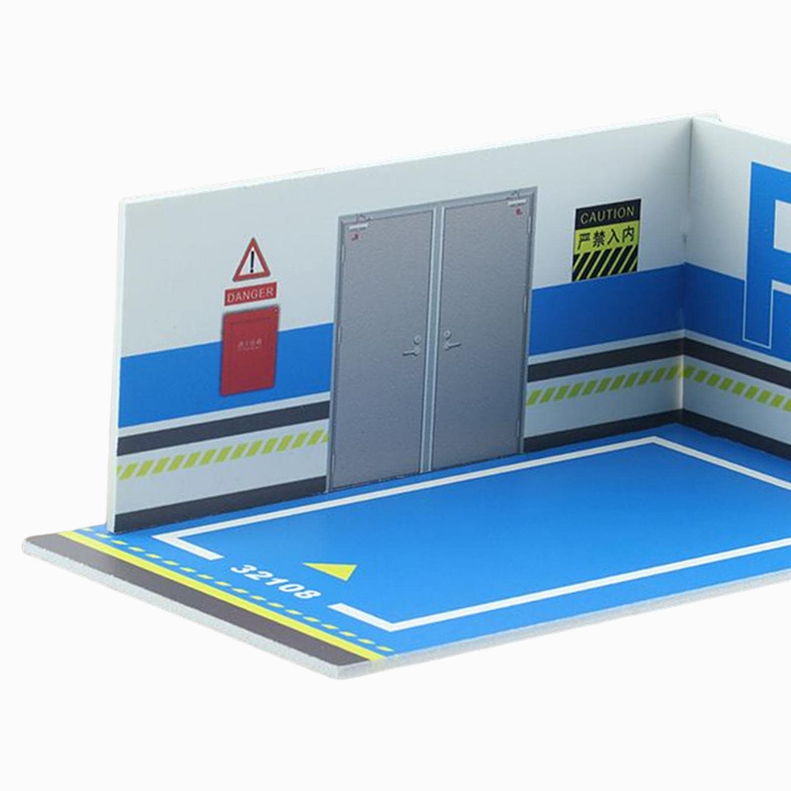 Milageto 2-Piece 1/32 Scale Diecast Car Parking Mini Garage - Display Stand for 1:32 Diecast Model Cars - Perfect for Collectors, Kids Play, and Miniature City Scenes