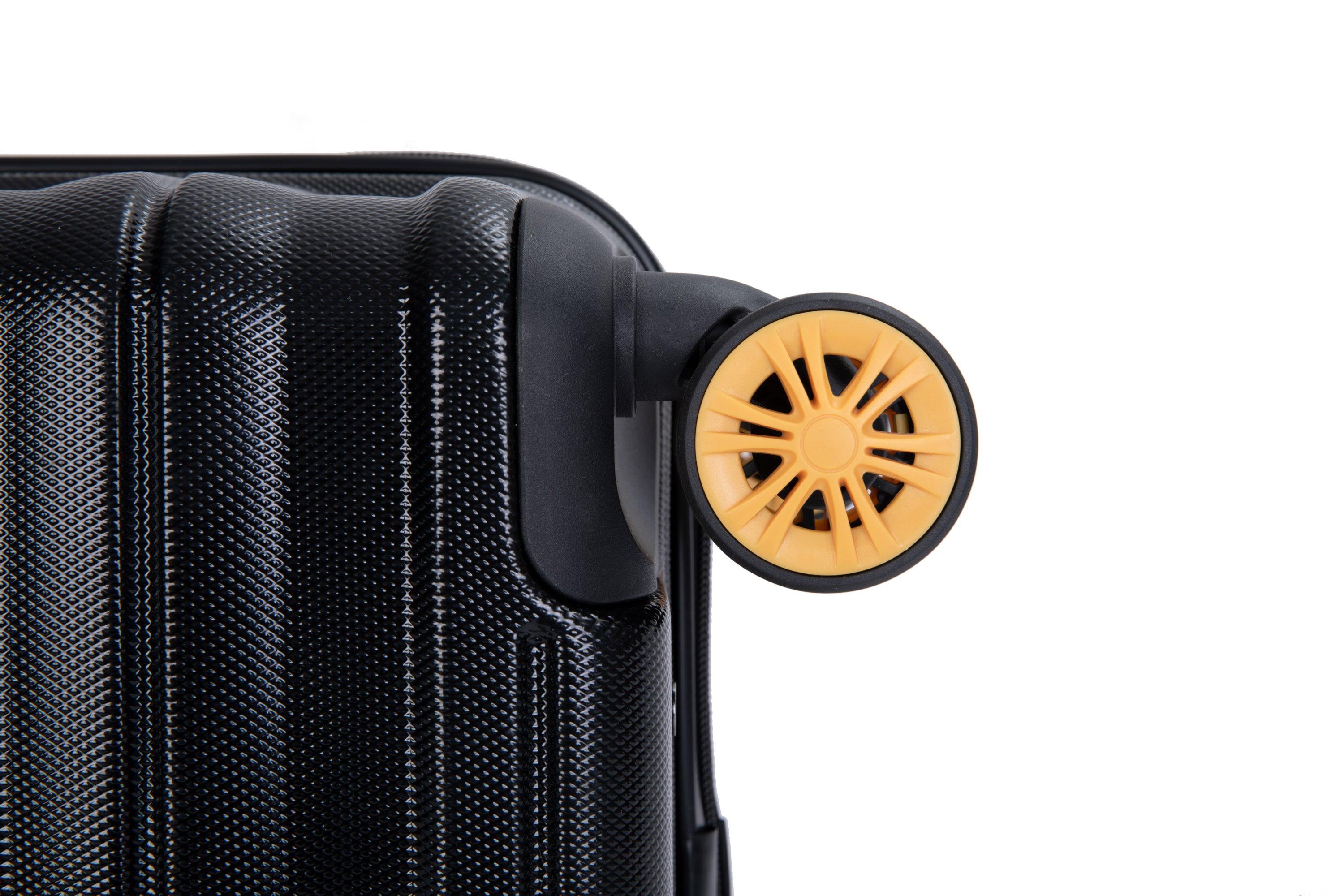 TSA Approved 18.5 Inch Carry On Luggage - Hard Shell Spinner Suitcase with 360° Wheels for Air Travel | Airline Compliant Cabin Bag | Perfect for Business Trips & Weekend Getaways (Black)