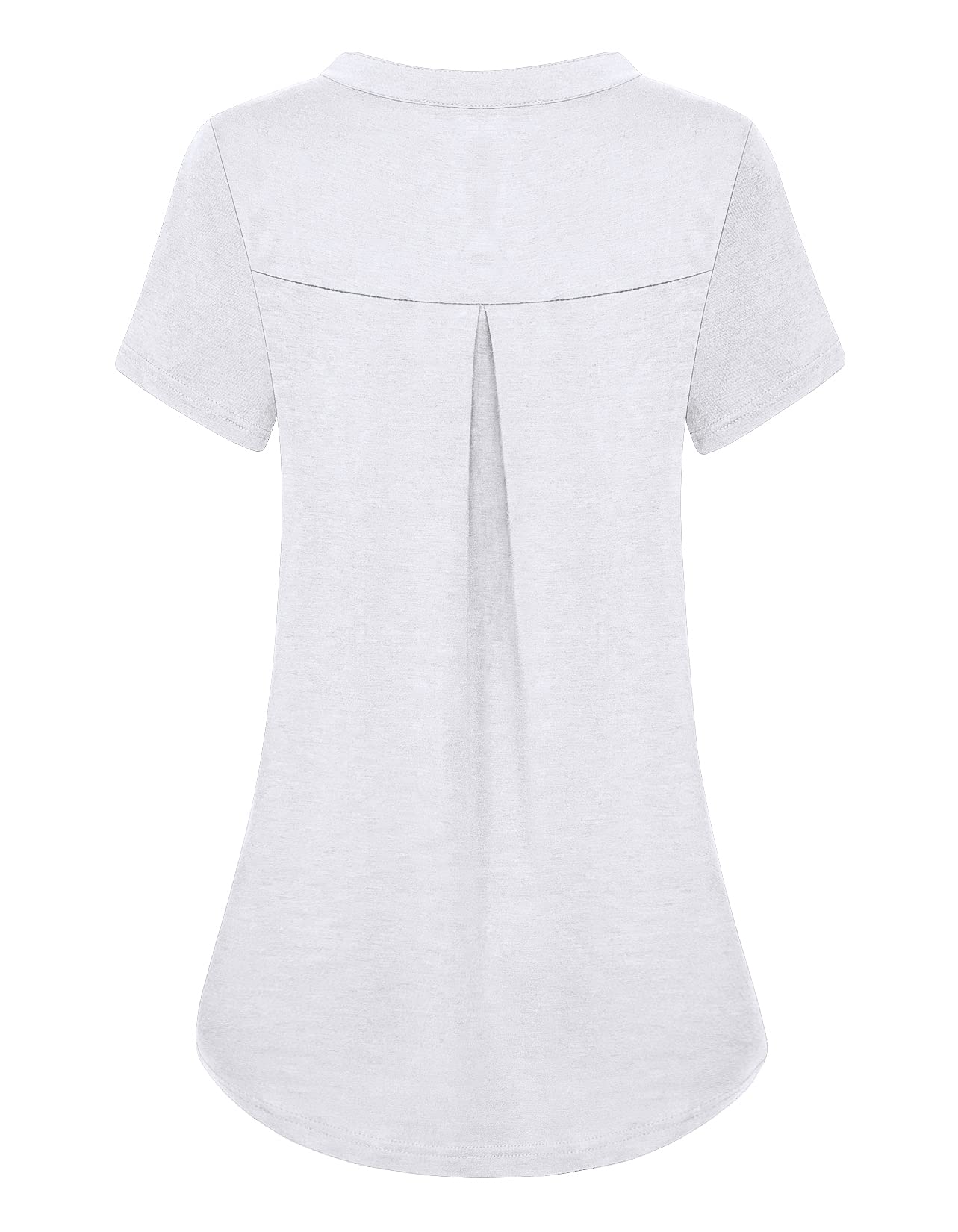 Women's Short Sleeve Shirts - Dressy Cute Trendy Casual Ruched V-Neck Tops for Work, Date Night & Summer Outfits | Flattering Blouse for Women