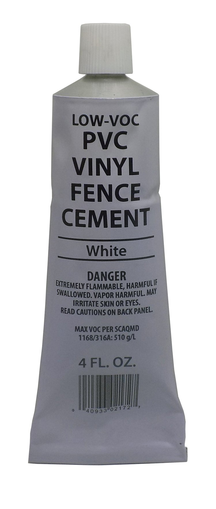 4 Oz White Vinyl Fence Cement - Strong Adhesive for PVC Fences, Posts & Railings - Perfect for DIY Fence Repairs & Outdoor Projects