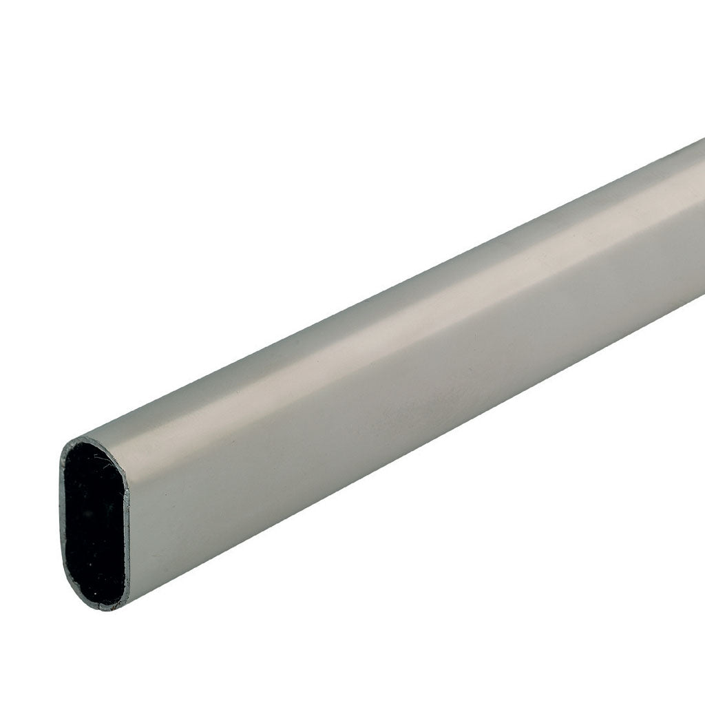 Oval Wardrobe Rail - Sturdy Clothes Hanging Rod with 3 Finish Options for Bedroom, Closet & Dressing Room Organization