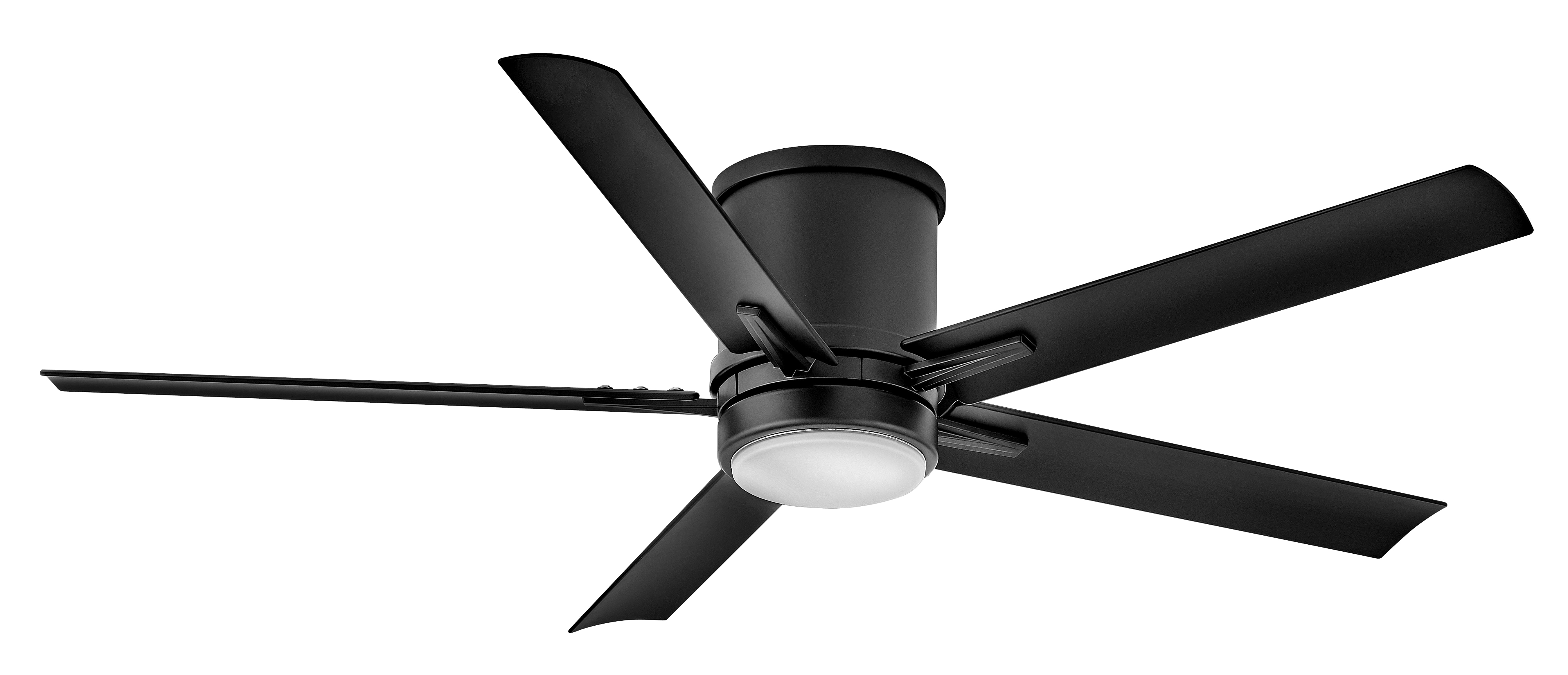 Vail Flush Mount Ceiling Fan with Light Kit - Modern Low Profile Indoor Ceiling Fan for Bedroom, Living Room, and Office - Energy Efficient Quiet DC Motor, Remote Control Included