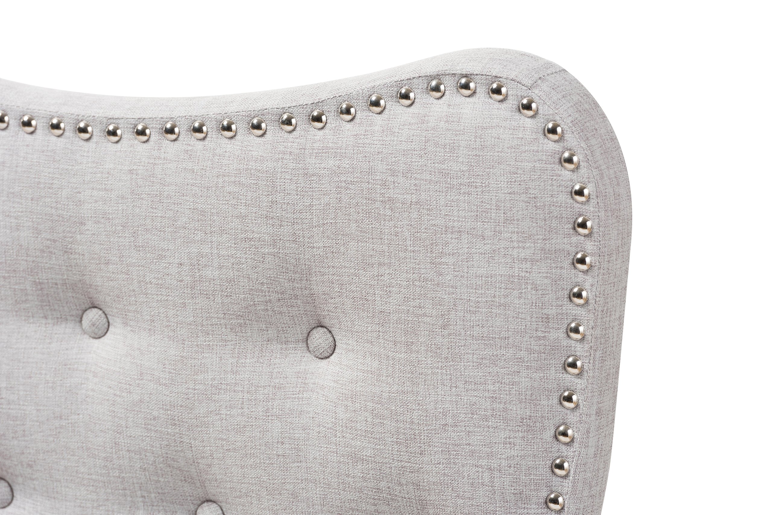 Baxton Studio Allina Modern Fabric Queen Size Headboard - Greyish Beige Upholstered Bed Frame Headboard for Master Bedroom, Guest Room & Home Decor