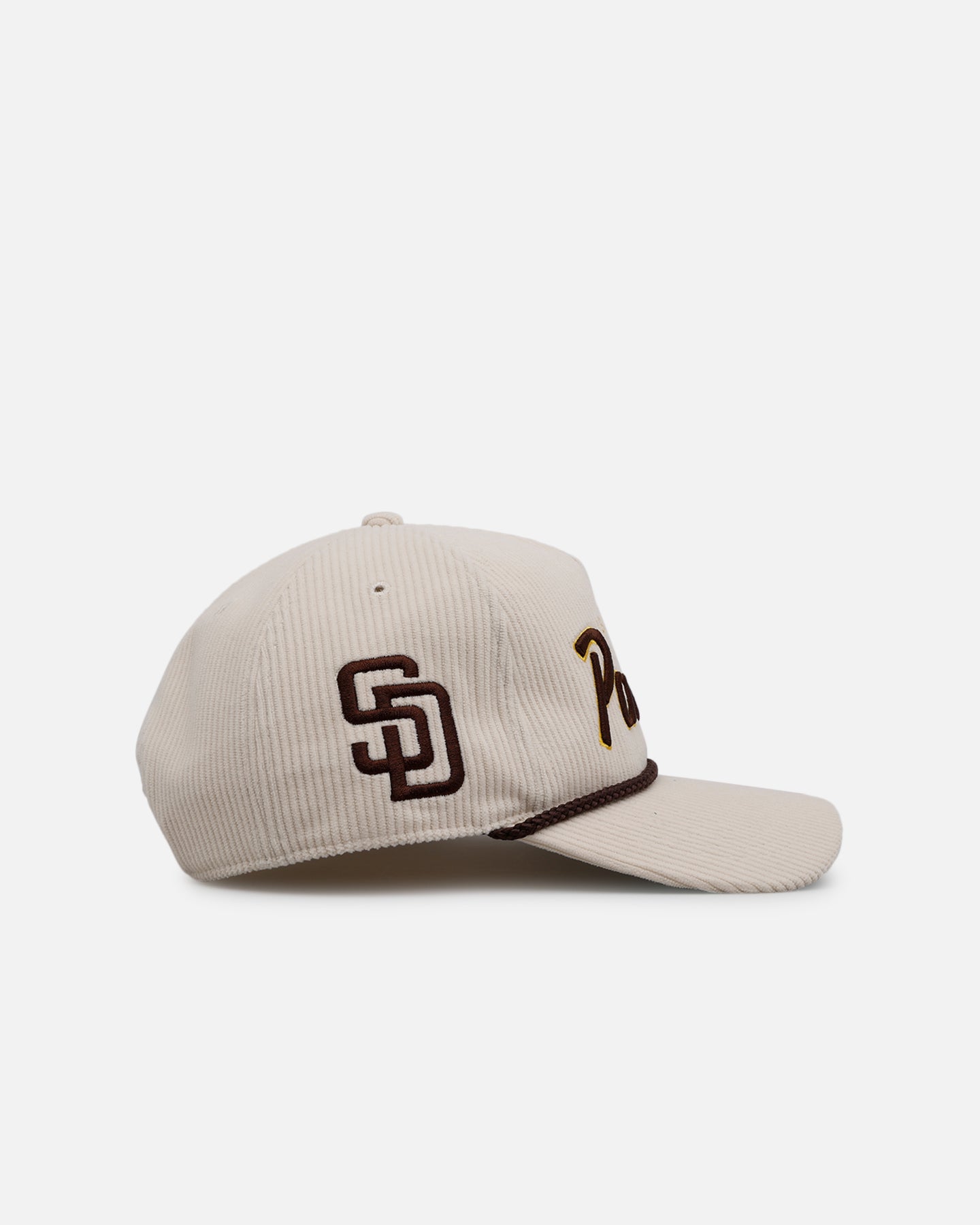 47 Brand San Diego Padres 'Natural Script' Premium Corduroy Snapback Hat - Official MLB Licensed Baseball Cap for Men & Women - Perfect for Game Day, Sports Events & Casual Wear