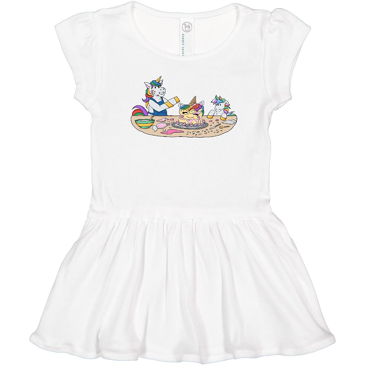 Inktastic Baking Fail Unicorn Toddler Dress - Cute Unicorn Print Girls Dress for Birthday, Baking Party & Casual Wear