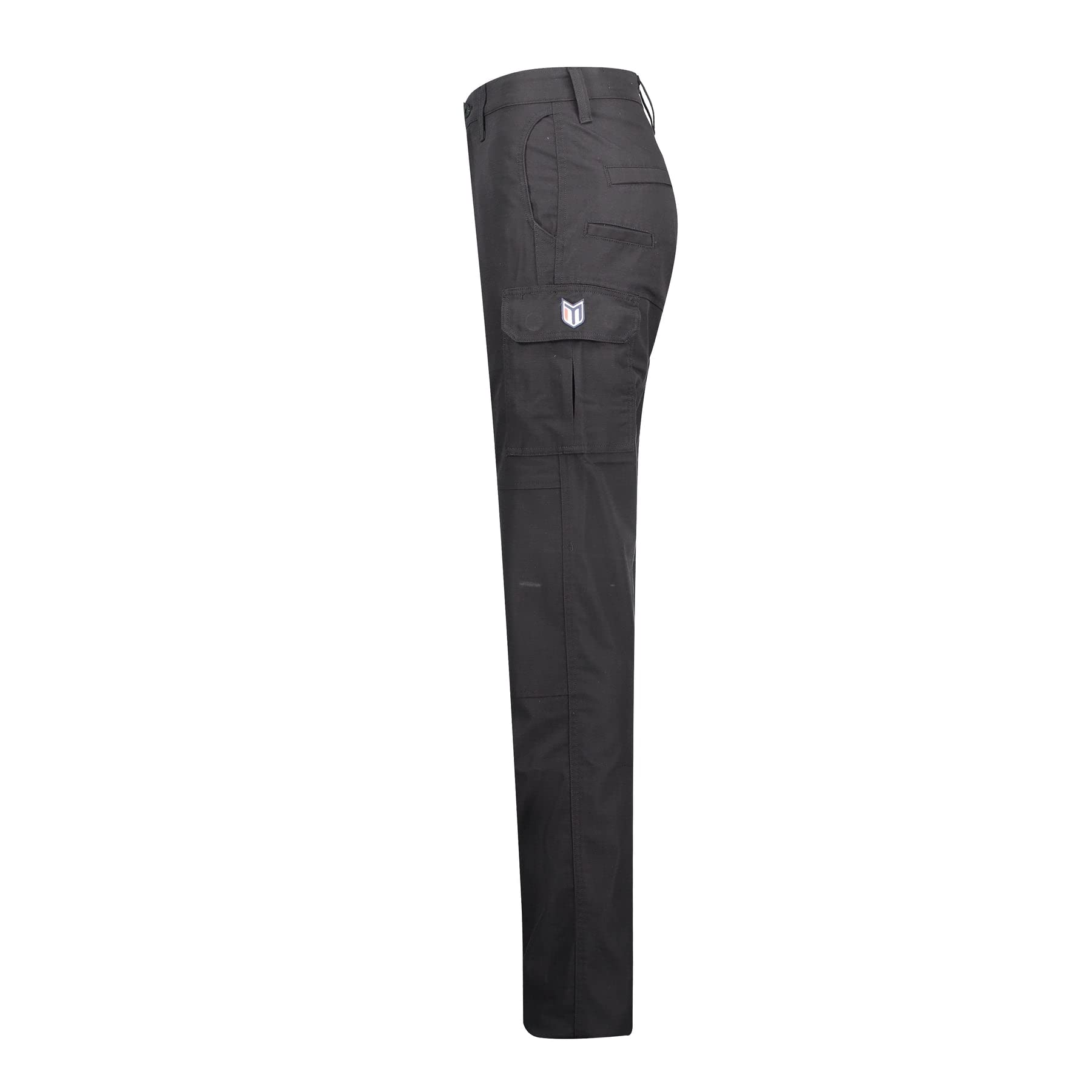 Marwin Sports Black Cargo Pants for Men - Tactical Workout Hiking Pants with Magnetic Side Pockets | Durable Comfortable Outdoor Activewear for Gym, Travel & Casual Wear