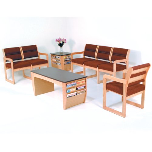 Wooden Mallet Valley Armless Guest Chair - Solid Mahogany Wood Accent Chair for Living Room, Bedroom, or Office - Perfect for Home Decor, Waiting Areas, and Guest Seating