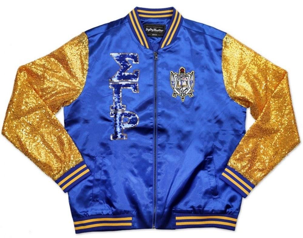 Sigma Gamma Rho Sequin Jacket for Men - Big Boy Headgear - Greek Letter Fraternity Apparel - Perfect for Parties, Events & Sorority Celebrations