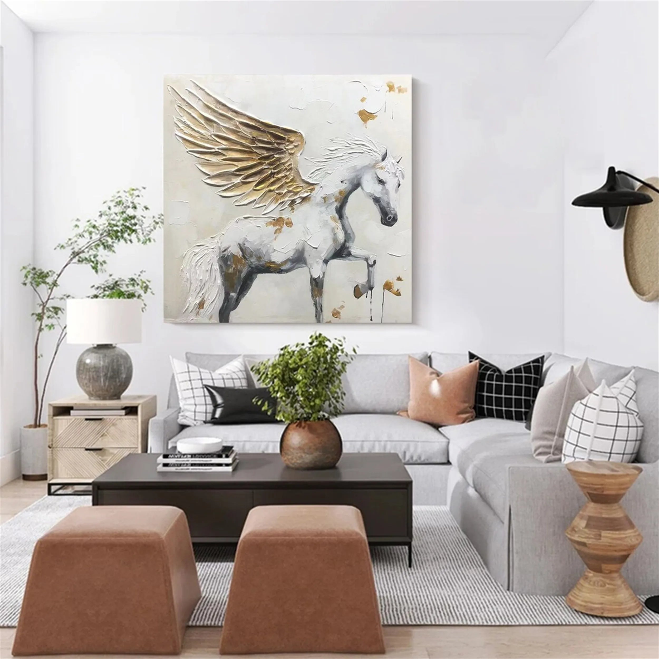 Animal Art Painting #AP029 - Handmade Canvas Wall Art for Home & Office Decor - Perfect for Living Room, Bedroom, or Gift