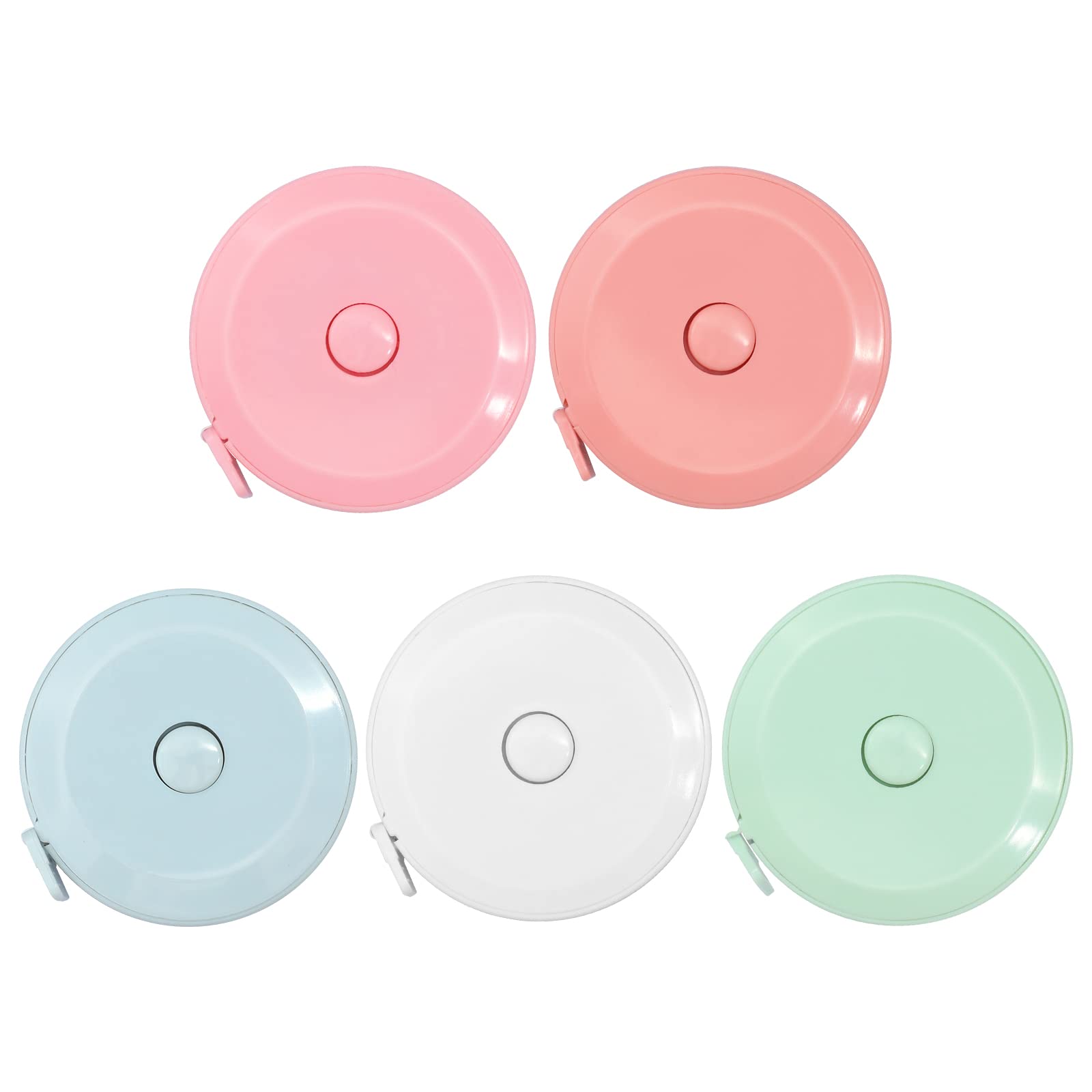 5 Pack 79 Inch/200CM Retractable Body Measuring Tape - Soft Fabric Sewing Tape Measure for Weight Loss, Waist & Body Measurements - Perfect for Tailoring, Fitness Tracking & DIY Projects