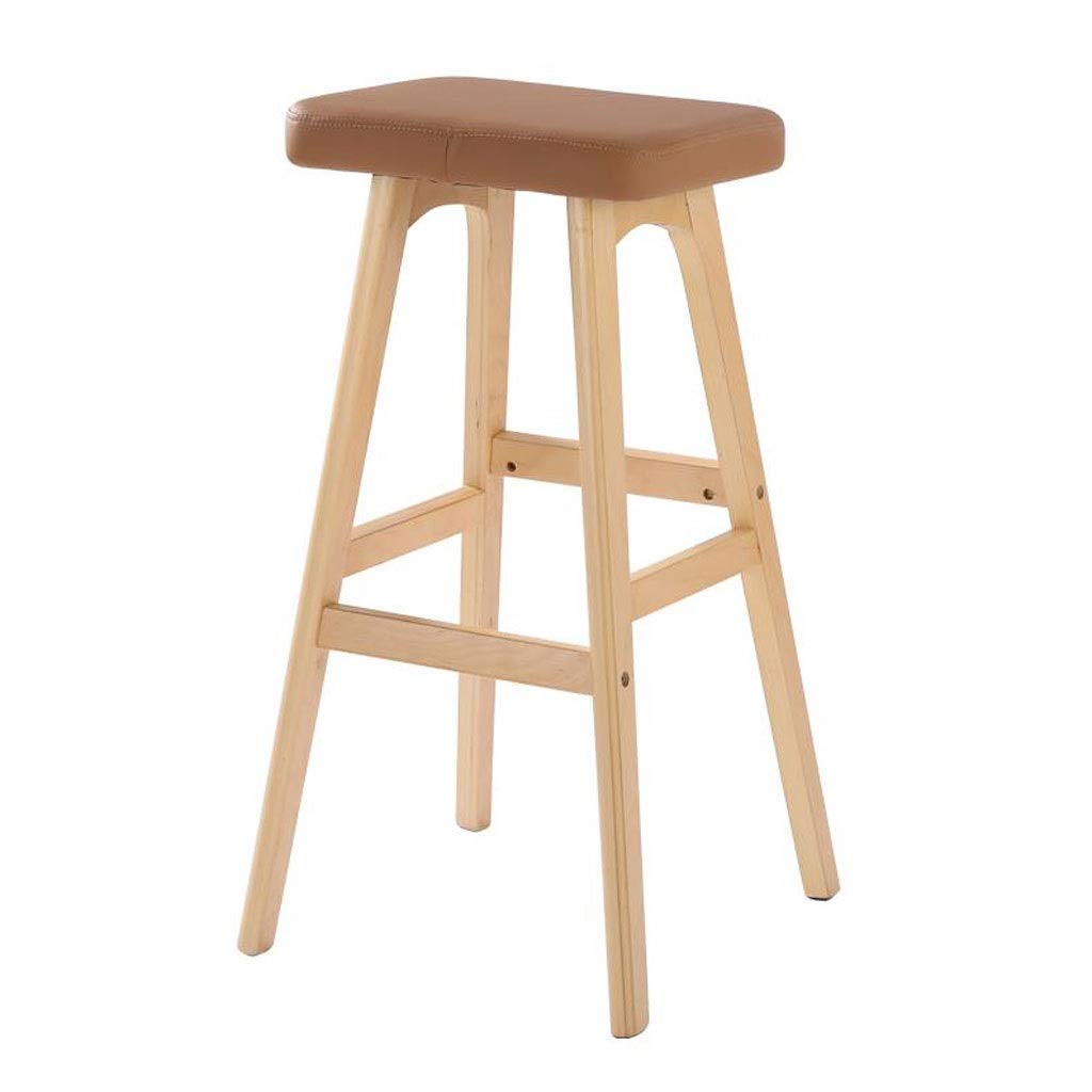 **Wooden Bar Stools with Faux Leather Seat - Kitchen, Cafe, Pub Counter Height Stools for Home & Commercial Use (Camel Color) - Perfect for Dining, Entertaining & Relaxing**