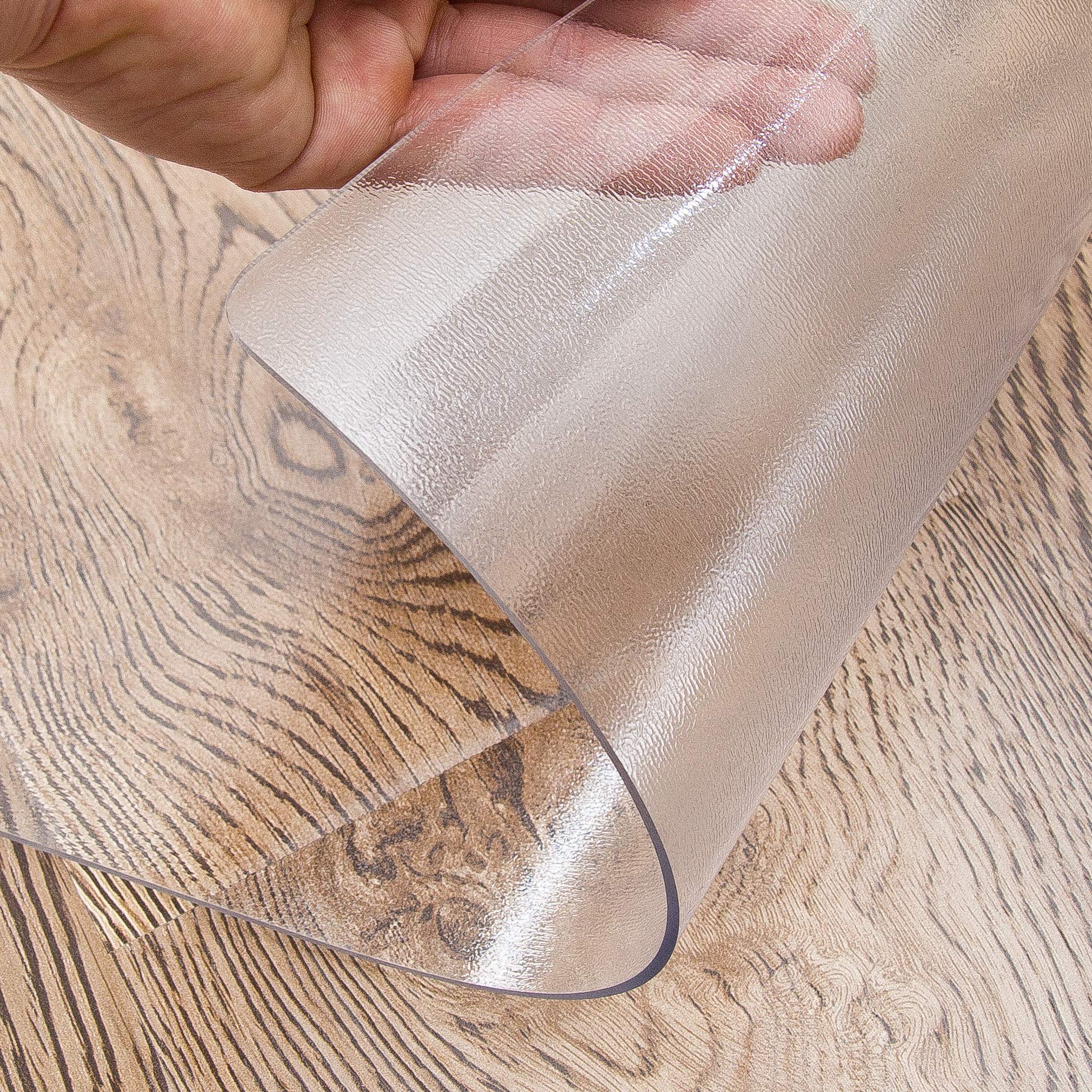 OstepDecor 1.5mm Thick Frosted Table Cover Protector - 48 x 80 Inch Heavy Duty Plastic Table Pad for Dining Room, Kitchen, Office - Waterproof & Heat Resistant Table Protector for Daily Use, Parties & Events