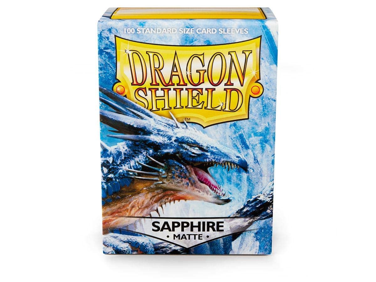 Dragon Shield Sapphire Matte Sleeves 100 Pack for Card Games