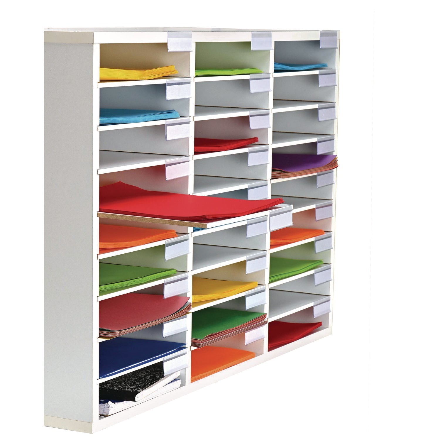AdirOffice Wooden 27-Section Letter Size Literature Organizer - 31.49