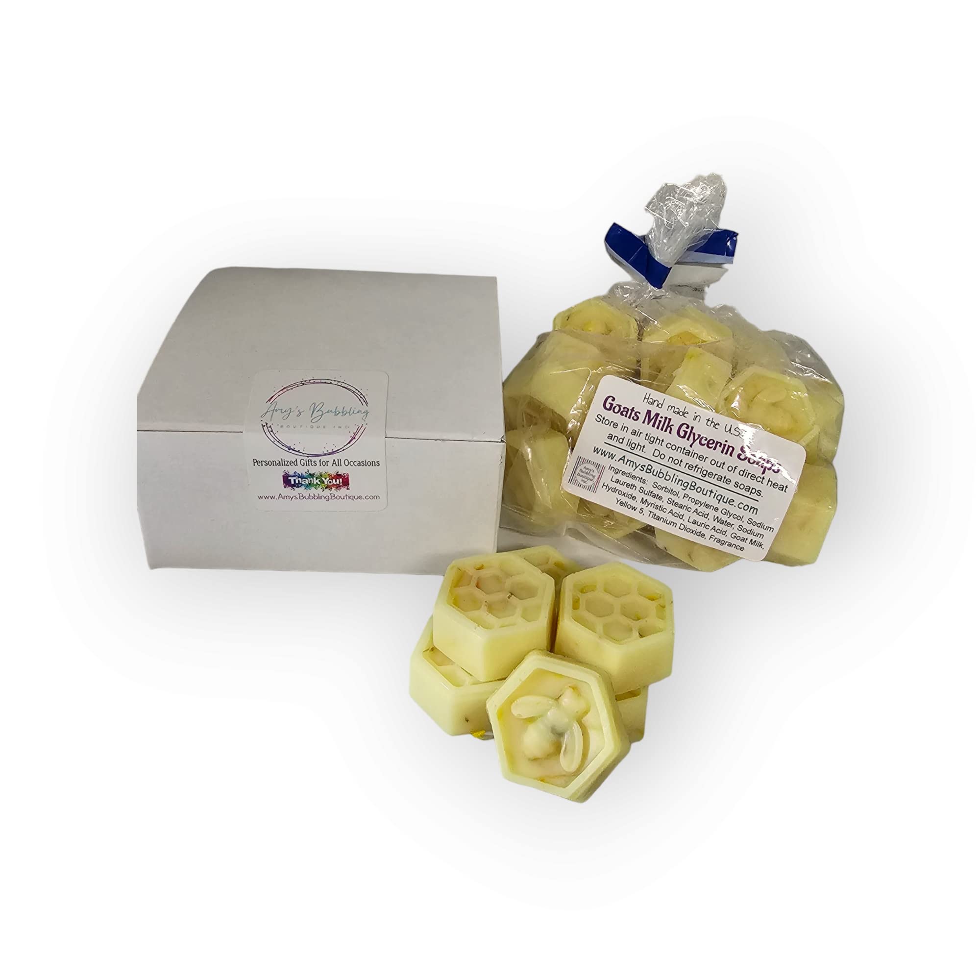 Organic Honeycomb Honey Bee Baby Shower Favors - 20-Pack Goat's Milk & Honey Scented Soap Gift Set for Gender Reveal Parties, Newborn Celebrations & Bridal Showers - Perfect Baby Shower Party Favors & Wedding Guest Gifts