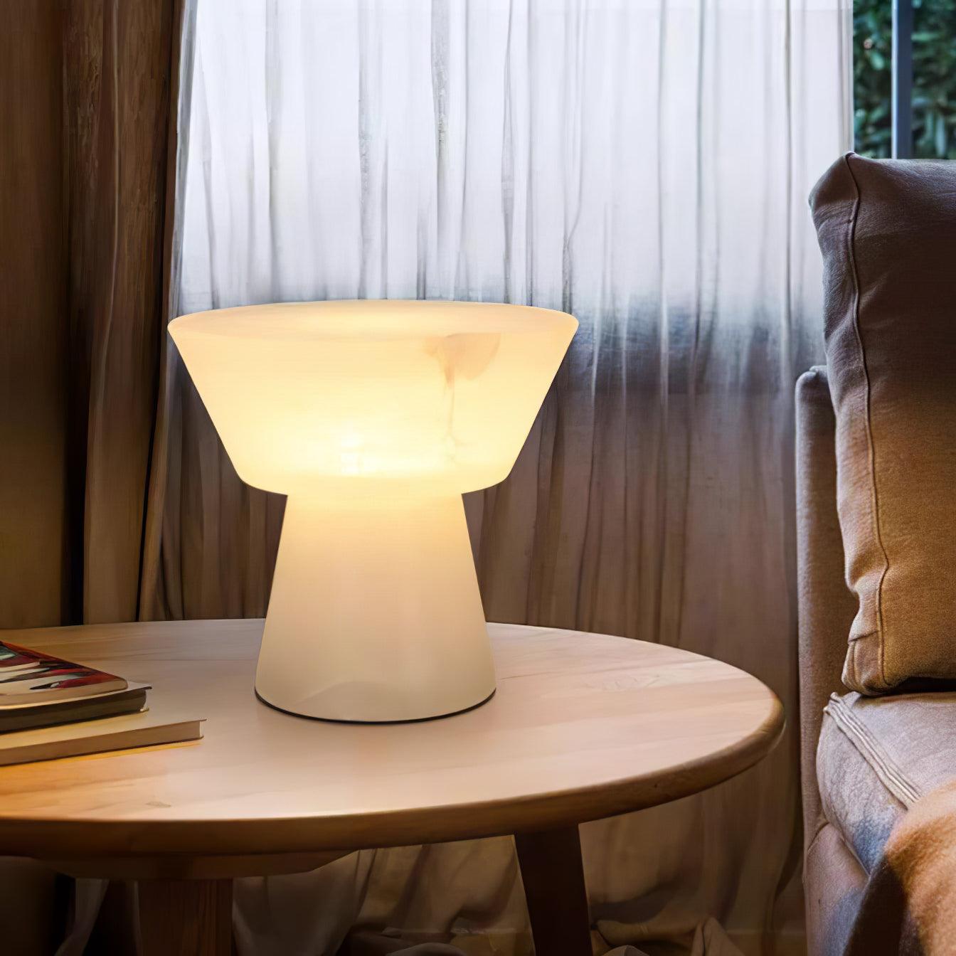 Elegant Beta Marble Table Lamp - Modern Home & Office Decor - Perfect for Bedroom Nightstand, Living Room End Table, or Office Desk Lighting