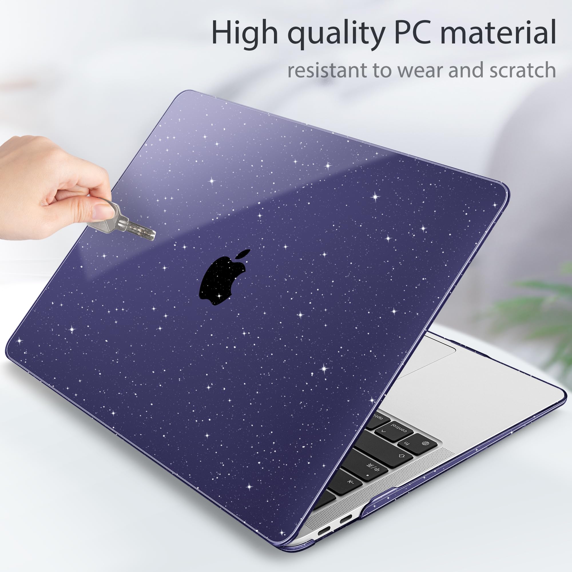 May Chen MacBook Air 13 inch Case (2021/2020/2019/2018 Models) - Hard Plastic Protective Shell Compatible with M1 A2337 A2179 A1932, Fits Retina Display & Touch ID - Shining Royal Blue | Perfect for Work, Travel & School Protection