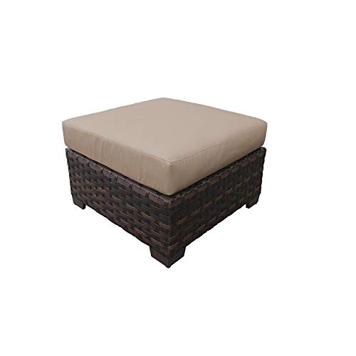 TK Classics Kathy Ireland River Brook Ottoman in Wheat - Stylish Storage Ottoman Bench for Living Room, Bedroom & Entryway - Perfect for Extra Seating & Home Decor
