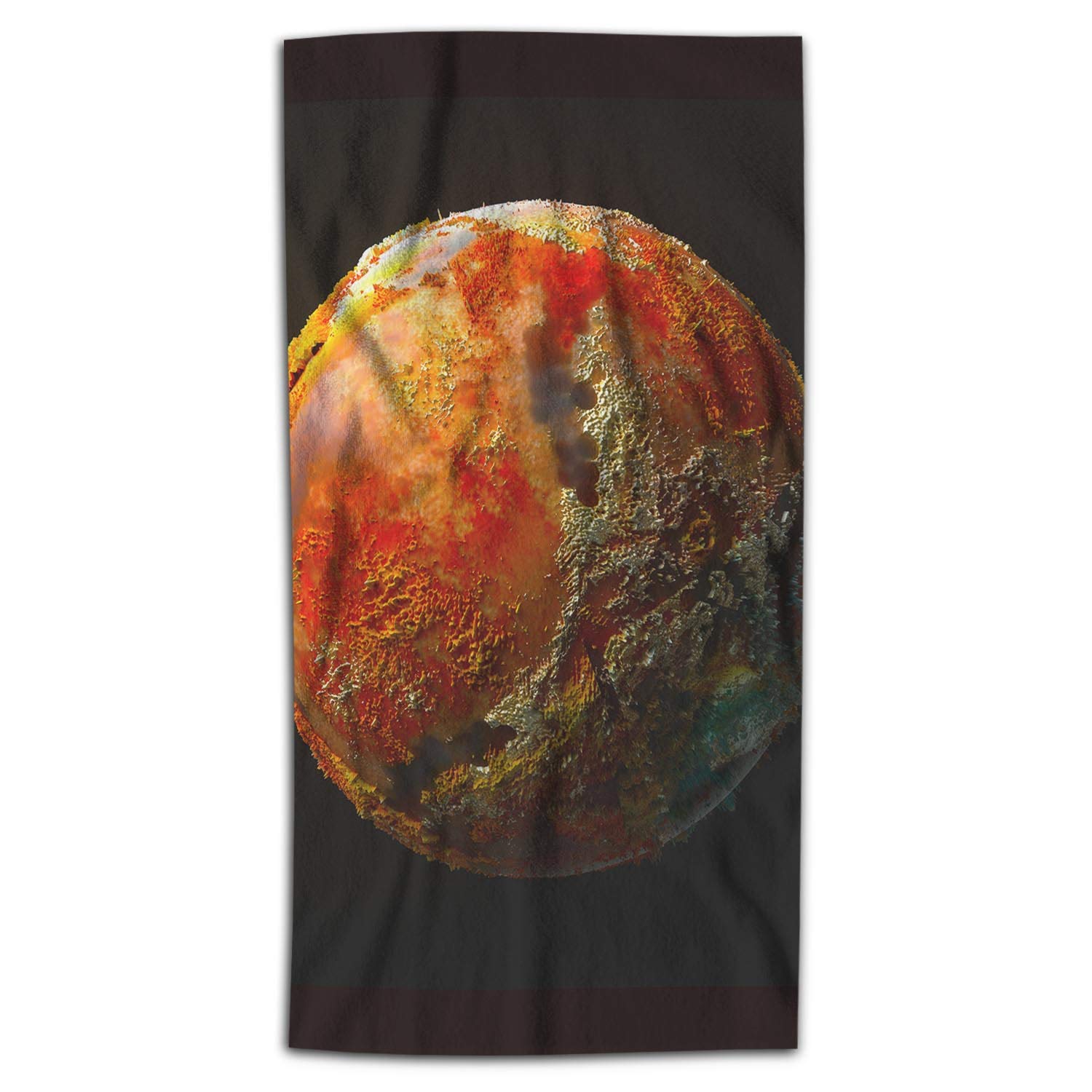 Moslion Space Bath Towel - Soft Microfiber Mars & Galaxy Print Beach Towel (32x64 Inch, Green) - Perfect for Pool, Beach, Bathroom & Baby Use