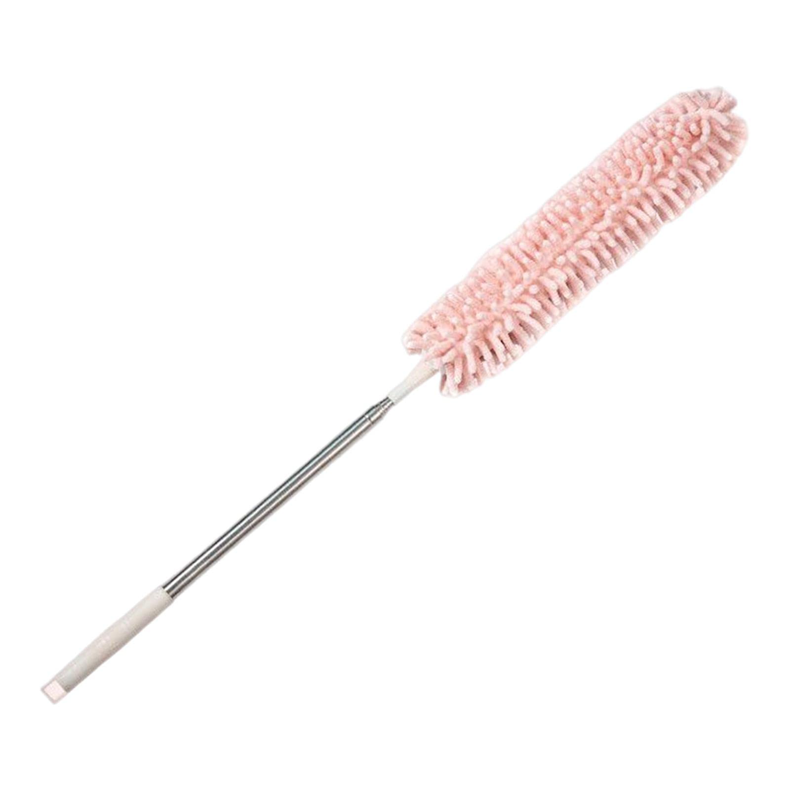 Bothyi 2.5M Extendable Ceiling Duster with Chenille Head - Long Reach Dusting Tool for High Ceilings, Ceiling Fans, Bookshelves & Hard-to-Reach Areas - Pink Cleaning Duster for Home, Office & Indoor Use