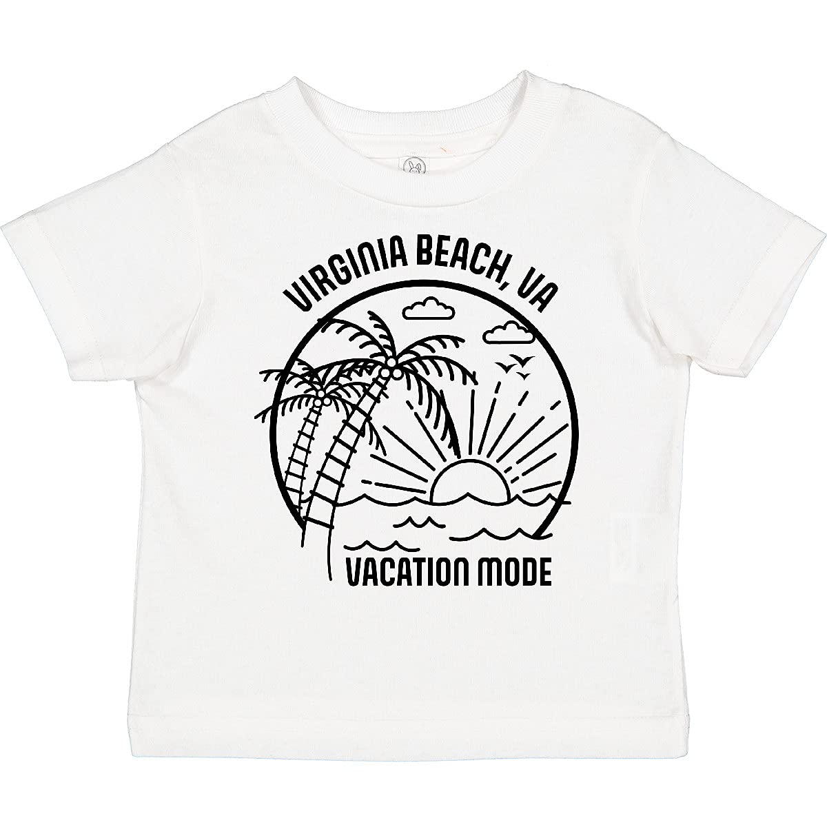 Inktastic Summer Vacation Mode Virginia Beach Virginia Toddler T-Shirt - Cute Kids Travel Tee for Beach Trips & Family Vacations